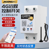 际工 4G手机远程控制开关智能无线遥控220V大功率水泵路灯家用电源定时 4G遥控开关2P（63A）2