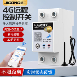 际工 4G手机远程控制开关智能无线遥控220V大功率水泵路灯家用电源定时 4G遥控开关2P（63A）2