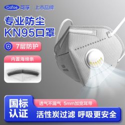 可孚 KN95防尘口罩工业粉尘打磨防灰专用滤棉透气吸汗套一次性高级