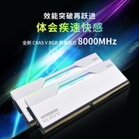 KLEVV科赋 CRAS V DDR5 6000 CL32 晶灿白 128GB(64GBx2) 内存条