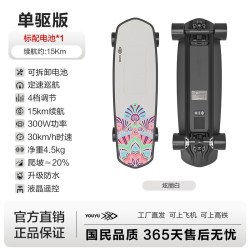 游鱼 S2电动滑板四轮车单双驱小鱼板遥控成人外卖车代步神器平衡车