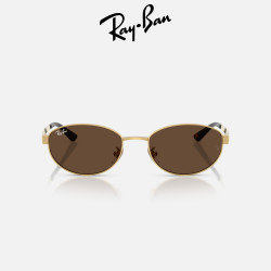 Ray-Ban 贝果镜椭圆金属窄框太阳镜男女款墨镜0RB3774D