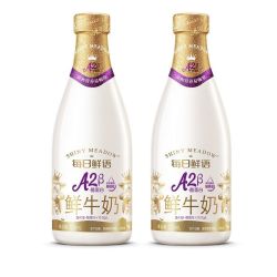 每日鲜语 鲜牛奶A2β酪蛋白720ml*2瓶巴氏杀菌低温早餐鲜奶生牛乳