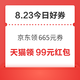 周日好券速领！京东领665元超补券、京东抽666元红包等~