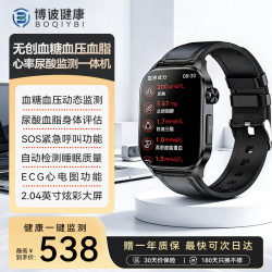 博彼 ECG心电图华为机适用血压血糖监测手表尿酸血脂心率血氧一体机智能健康运动手环 心脏异常状态监测