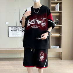 佐菲利 男士运动套装夏季潮流帅气撞色篮球服青少年宽松透气短袖短裤搭配