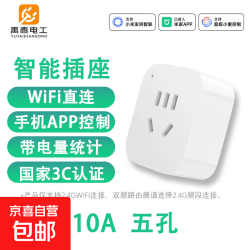 禹泰电工 智能插座已接入米家APP小爱音箱声控手机远程控制家用定时用电量 10A