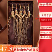 仟农仟滋 林下山参5支 长白山人参整枝东北林下参干山参泡酒煲汤