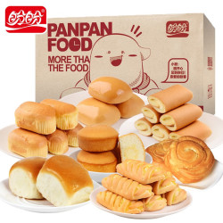 盼盼 早餐面包糕点手撕面包瑞士卷小面包 办公小食组合整箱装 早餐面包组合1235g