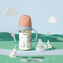 贝亲 自然实感第三代FUN系列 AA224 PPSU奶瓶 彩绘款 240ml