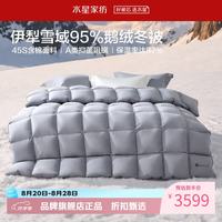 水星家纺 A类抑菌阻螨95%鹅绒冬被芯防钻绒秋冬羽绒被子 寒域静暖抗菌鹅绒冬被200cm×230cm