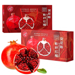 巨无霸 特大果 四川会理突尼斯软籽石榴 4.5斤装 单果400-600g
