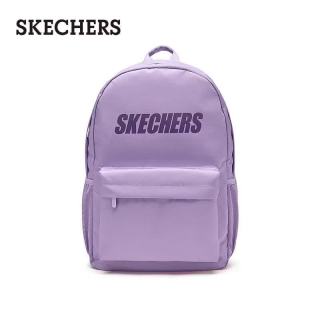 斯凯奇 双肩背包男女款光泽质感大容量通勤L324U163 薰衣草紫/00KC 均码