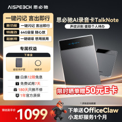 AISPEECH AI录音卡TalkNote会议纪要 &豆包分析总结实时转写电话录音卡录音神器TalkNote