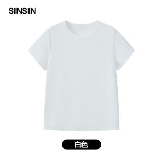 SIINSIIN 女士短袖2025新款夏季宽松百搭情侣t恤正肩显瘦白色上衣 白色 L