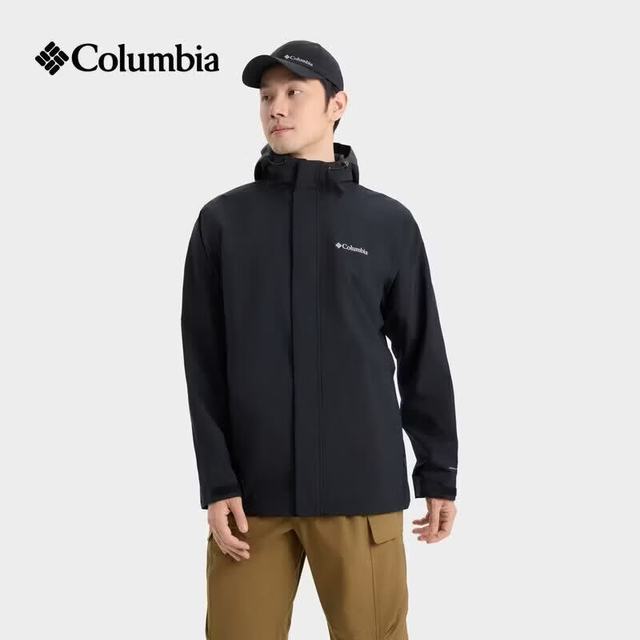 Columbia 户外26春夏新品男子Omni-Tech防水冲锋衣连帽外套防水夹克XE8810 010 L