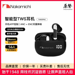 Nakamichi TW8OPNC 主动降噪 黑色 Type-C接口 蓝牙耳机