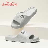 Chokichoki EVA凉拖鞋男夏季厚软底本命年红女居家家用拖鞋防滑不易臭脚 浅灰色 可爱小熊 40-41 (260mm)