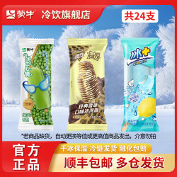 蒙牛 绿莎莎香草随变冰+海盐柠檬雪糕冰淇淋24支 组合装共24支