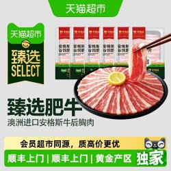 WALMSON 猫超臻选澳洲安格斯肥牛片200g*6寿喜锅火锅3人聚餐牛肉烤肉食材