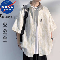 NASA MARVEL 短袖衬衫 白色 XL