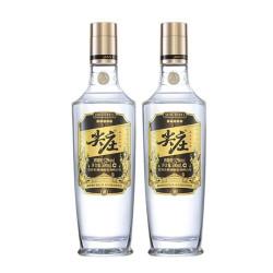 三人团，五粮液股份出品尖庄高光52度500ml*2瓶浓香型白酒光瓶自饮