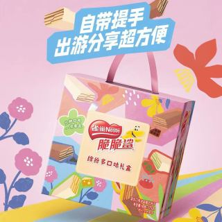 88VIP：雀巢 脆脆鲨巧克力牛奶花生休闲零食威化饼干375g30条散装 5口味组合30条