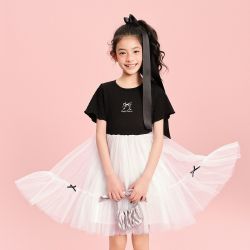 笛莎 女童25中大童夏装儿童裙子