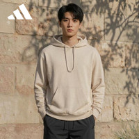 adidas 运动跑步休闲宽松连帽卫衣套头衫 IA4990 灰褐棕 L