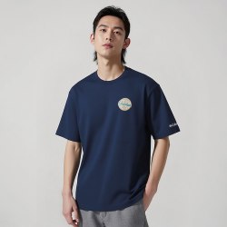 Columbia 短袖男户外露营徒步登山吸湿速干运动服圆领T恤