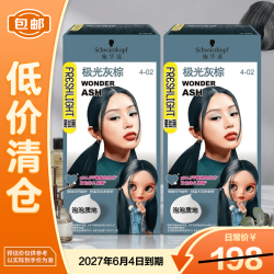 施华蔻 斐丝丽泡泡染发乳110mL（4-02极光灰棕）*2盒