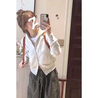 甄格纳 双拉链连帽卫衣 女士休闲外套