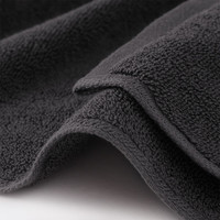 MUJI/無印良品 5A级全棉面巾 炭灰色 1条