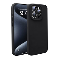 形物 iPhone15ProMax MagSafe磁吸 液态硅胶 黑色 手机壳
