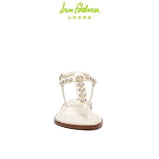 Sam Edelman GIGI PEARL 珍珠装饰夹趾凉鞋 白色 35