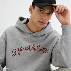 Gap 男女装2026春季款logo刺绣毛圈套头连帽卫衣休闲上衣854715