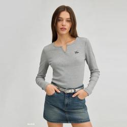 Gap 女装2026春季款logo刺绣小V领长袖针织衫休闲上衣858783
