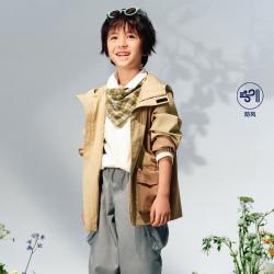 Gap 男童春季款logo撞色防风连帽外套儿童装675478