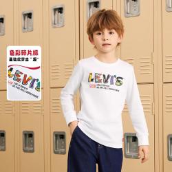 Levi's 童装长袖T恤男女童打底衫舒适儿童时尚长T洋气中大童长袖