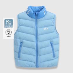 Gap 女童秋季款logo撞色轻薄羽绒马甲儿童装保暖背心805337
