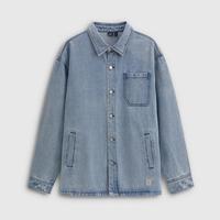 Gap 男女装春款多口袋翻领宽松牛仔夹克休闲外套791855