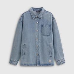 Gap 男女装春款多口袋翻领宽松牛仔夹克休闲外套791855