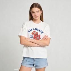 Gap 女装2026春季款纯棉印花logo宽松圆领短袖T恤休闲上衣859554