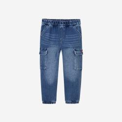 Levi's 线下同款李维斯童装男童牛仔裤春秋工装口袋儿童休闲针织牛仔长裤