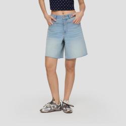 Gap 女装2026夏季款复古水洗毛边裤脚牛仔短裤时尚休闲裤892741