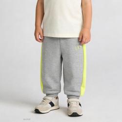 Gap 男幼童2026春季款logo刺绣侧边条松紧腰束脚裤儿童装861945