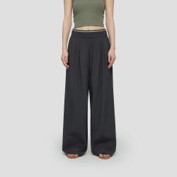 Gap 女装2026夏季款logo胶印经典阔腿宽松百褶休闲裤892731