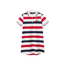 Levi's 线下同款李维斯童装女童连衣裙夏季条纹POLO领裙子儿童裙子