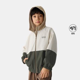 Gap 男女童春季款防风撞色连帽外套675476