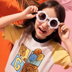 Gap 男女童2026春季款莫代尔混纺logo高弹短袖T恤867544